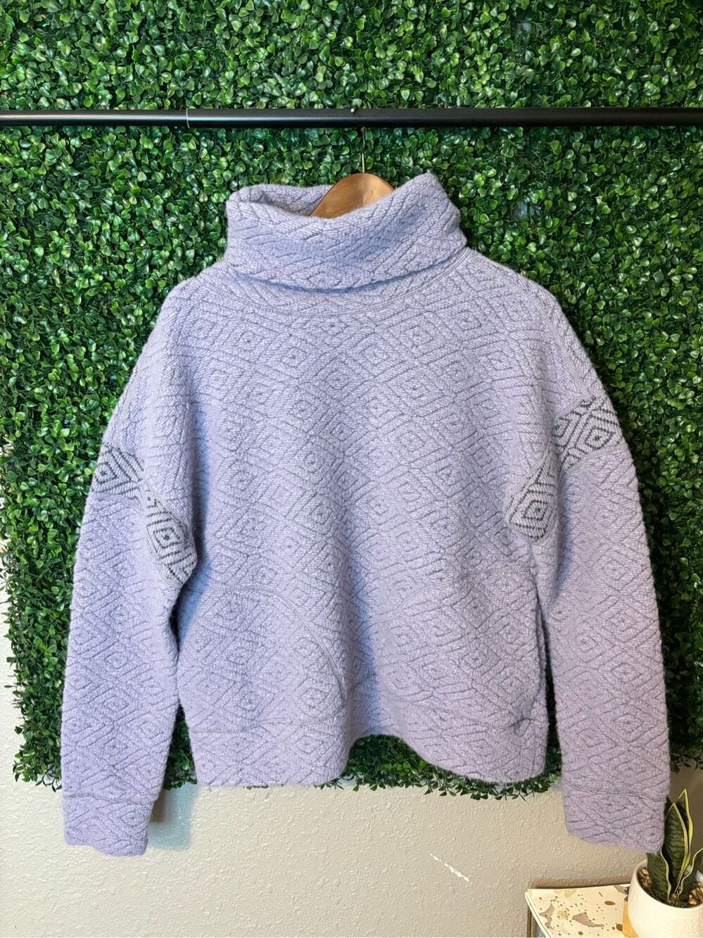 PRANA CRESTLAND TURTLE NECK WOMENS SWEATER MOONSTONE HEATHER LARGE
